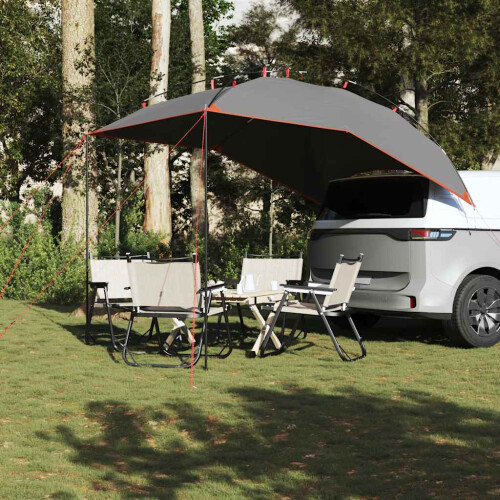 Berkfield Car Tent Grey and Orange Waterproof 2