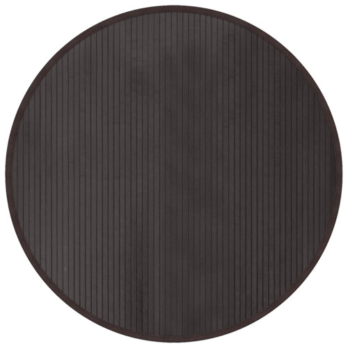 Berkfield Rug Round Dark Brown100 cm Bamboo 1