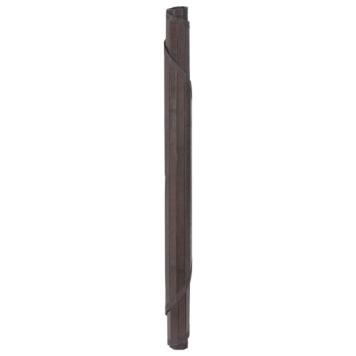 Berkfield Rug Round Dark Brown100 cm Bamboo 2