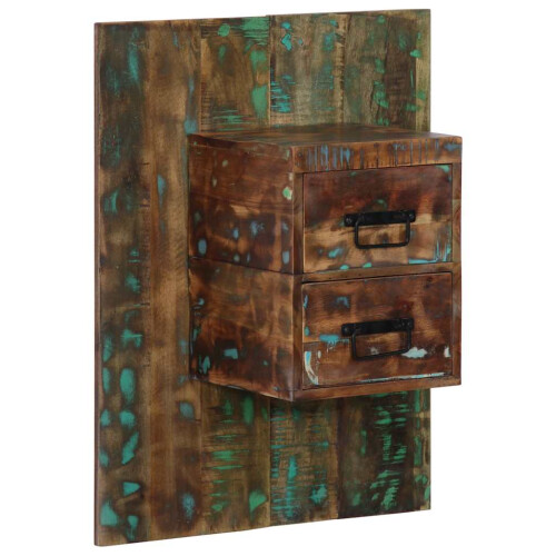 Berkfield Bedside Cabinet Multicolour 60x32x80 cm Solid Wood Reclaimed 2