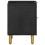 Berkfield Bedside Cabinet Black 40x33x46 cm Solid Wood Mango 4
