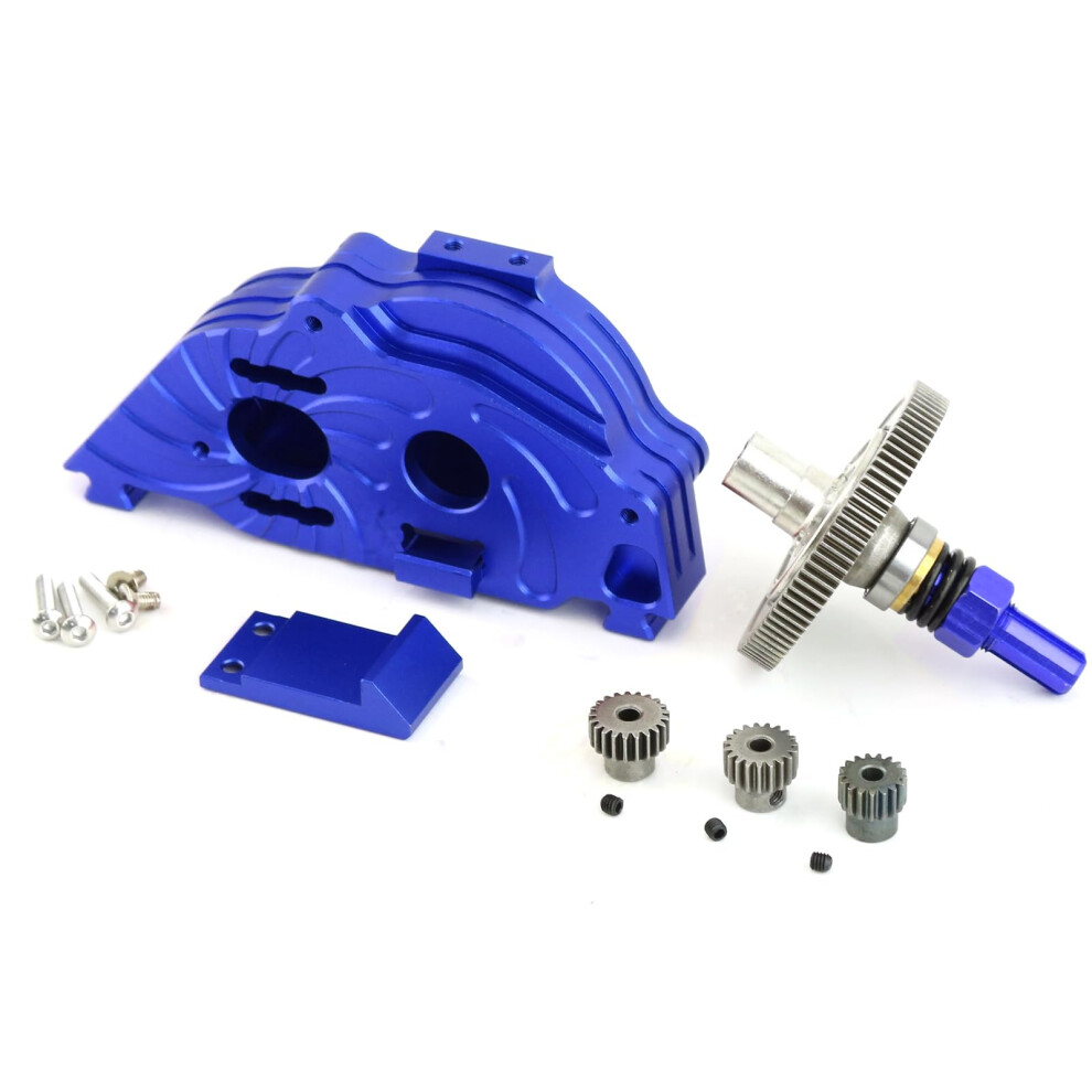 Upgrade Parts Cnc Aluminum Motor Mount Gear Cover Set 91T 48Dp Slipper Clutch For Arrma Senton Granite Typhon Mega550 Dark/Blue 9045646622354