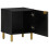 Berkfield Bedside Cabinet Black 40x33x46 cm Solid Wood Mango 2