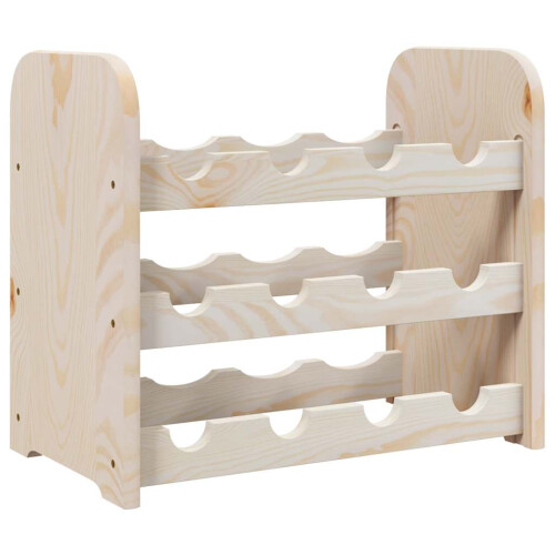 Berkfield Wine Rack 43x25x37 cm Solid Wood Pine 1