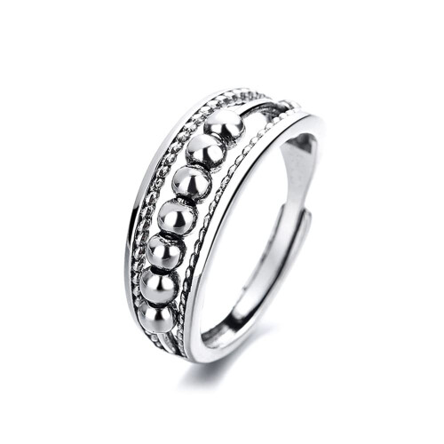 16 Pcs Adjustable Fidget Spinner Ring Set for Women, Thin Stackable Anxiety Rings Style D
