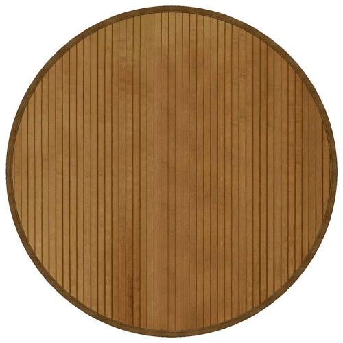Berkfield Rug Round Brown80 cm Bamboo 1