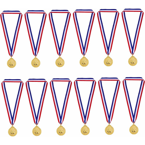 12-pak fodboldmedaljer til børn 5 cm guldmedaljer 1