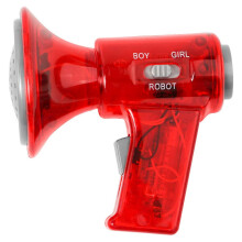 Kids Voice Changer Microphone with Megaphone Function and Sound Effects, Red Handheld Toy Gift for Children