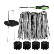 50Pcs Tent Anchors Outdoor Plant Cover Spikes Landscape-Silver