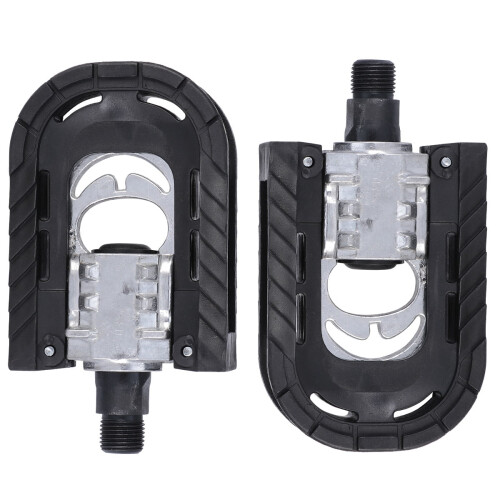 Pedali pieghevoli per mountain bike con cuscinetti, neri, 2 pezzi