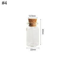 5 buc sticle mini de sticlă cu dop de plută, fiole mici transparente, borcane pentru