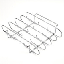 1ks nerezový rošt na pečení žeber - kompatibilní s nepřilnavým stojanem na grilování