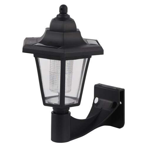 Solcellsdriven LED-vägglampa utomhus