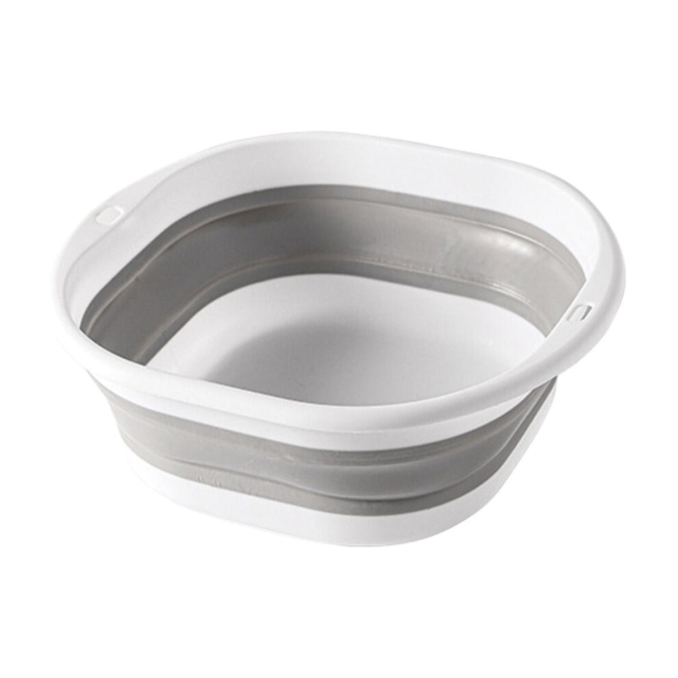 Gray Collapsible Foot Bath Basin For Soaking Feet Compatible With Foot Tub