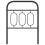 Berkfield Metal Replace Headboard Black 75 cm 4
