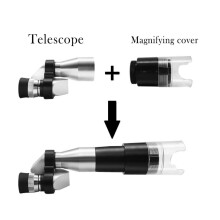 8X20 Monokulärt multifunktionellt teleskop i aluminiumlegering med lock