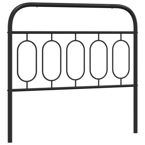 Berkfield Metal Replace Headboard Black 100 cm 1