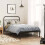 Berkfield Metal Replace Headboard Black 100 cm 3