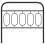 Berkfield Metal Replace Headboard Black 100 cm 4