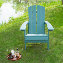 Adirondack Chair Blue Weather-Resistant Plastic 1