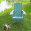 Adirondack Chair Blue Weather-Resistant Plastic 1 1