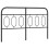 Berkfield Metal Replace Headboard Black 137 cm 2