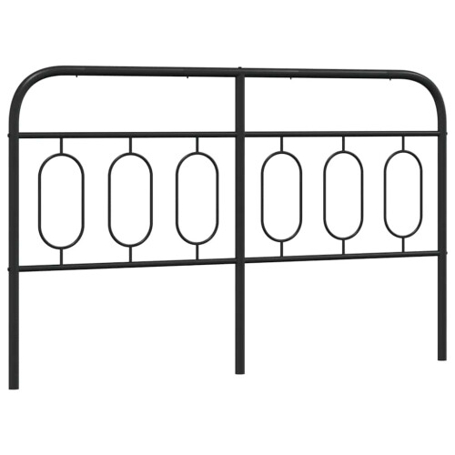 Berkfield Metal Replace Headboard Black 137 cm 1