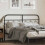 Berkfield Metal Replace Headboard Black 137 cm 3