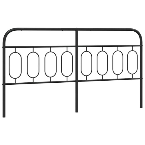 Berkfield Metal Replace Headboard Black 193 cm 1
