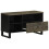 Berkfield TV Cabinet Black 80x33x46 cm Solid Wood Mango 2