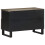 Berkfield TV Cabinet Black 70x33x46 cm Solid Wood Mango 5