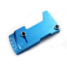 RC Car Camber Gauge 1/10 Aluminum Alloy Adjustable Setup Tool for Accurate Camber and Height Measurement (Blue)