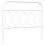 Berkfield Metal Replace Headboard White 100 cm 2