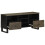Berkfield TV Cabinet Black 100x33x46 cm Solid Wood Mango 2