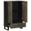 Berkfield Highboard Black 60x33x100 cm Solid Wood Mango 2