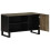 Berkfield TV Cabinet Black 80x33x46 cm Solid Wood Mango 2