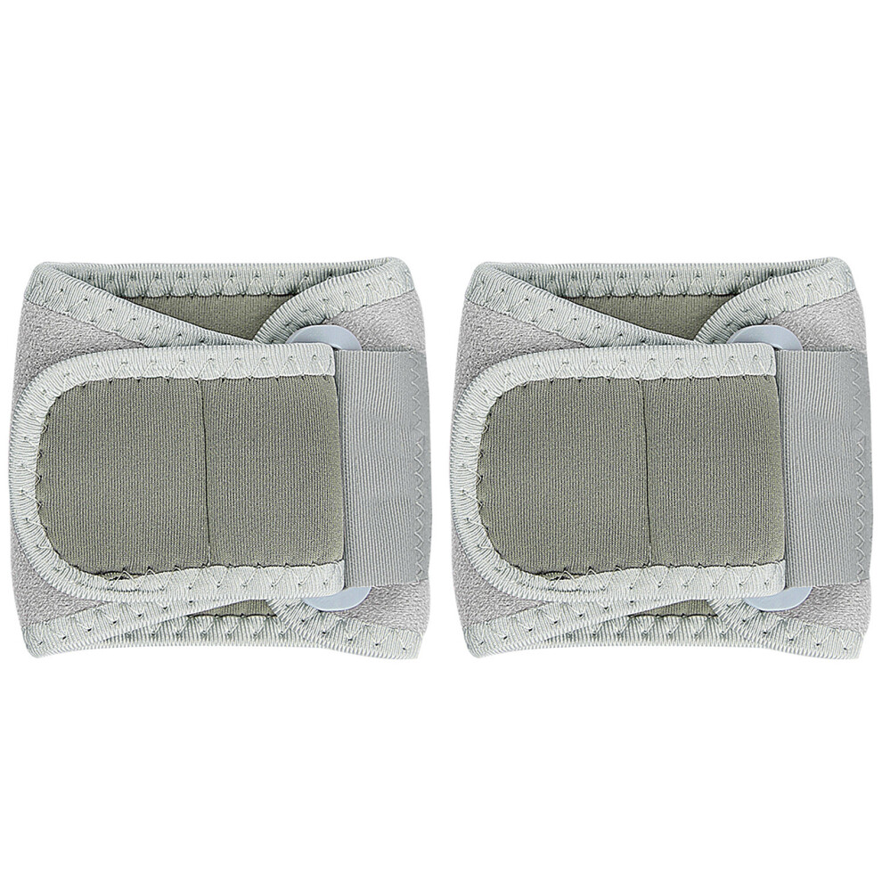 Grey Adjustable Elastic Wrist Protectors Sweat Wicking Wrist- Os