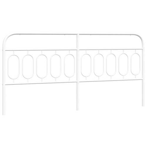 Berkfield Metal Replace Headboard White 200 cm 1