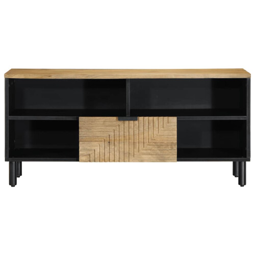 Berkfield TV Cabinet Brown 100x33x46 cm Solid Wood Mango 2