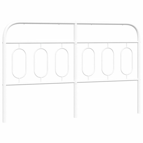 Berkfield Metal Replace Headboard White 137 cm 1