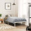 Berkfield Metal Replace Headboard White 90 cm 3