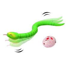Remote Control Snake Toy for Kids 16in RC Cobra with Retractable Tongue Swinging Tail Rechargeable Green