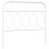 Berkfield Metal Replace Headboard White 107 cm 2