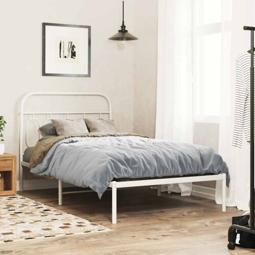 Berkfield Metal Replace Headboard White 107 cm 2
