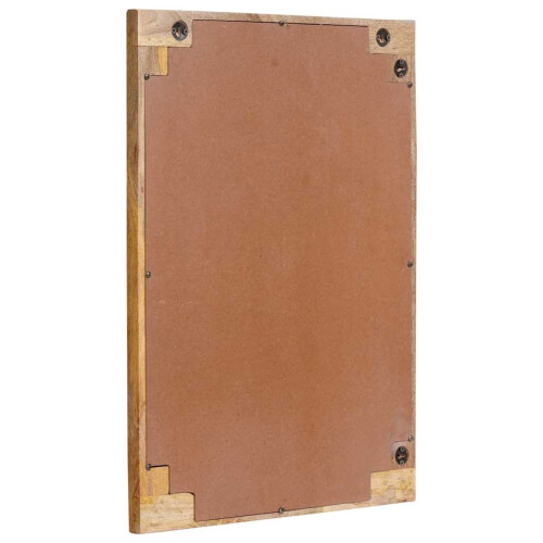 Berkfield Bathroom Mirror Brown 50 x 2.5 x 70 cm Solid Mango Wood 2