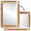 Berkfield Bathroom Mirror Brown 50 x 2.5 x 70 cm Solid Mango Wood 8