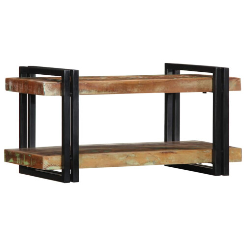 Berkfield Wall Shelf Multicolour Solid Wood Reclaimed 2