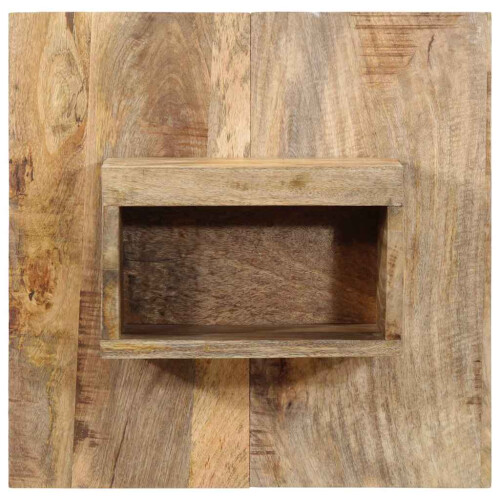 Berkfield Bedside Cabinet 50x27x50 cm Solid Rough Wood Mango 1