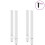 Berkfield Console Table Legs White 2 pcs 38x(72-73) cm Steel 3