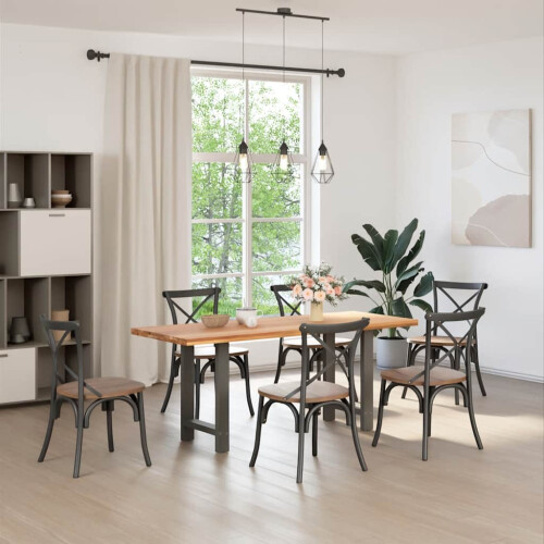 Berkfield Dining Table Legs Anthracite 2 pcs 60x(72-73) cm Steel 1